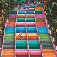 Rainbow Stairs Batu Caves Kuala Lumpur by @onceuponajrny