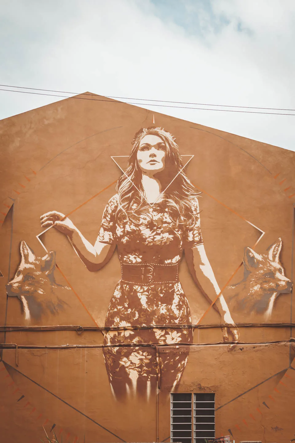 Fox Lady mural by Tank Petrol, Urban Xchange Crossing Over Hin Bus Depot