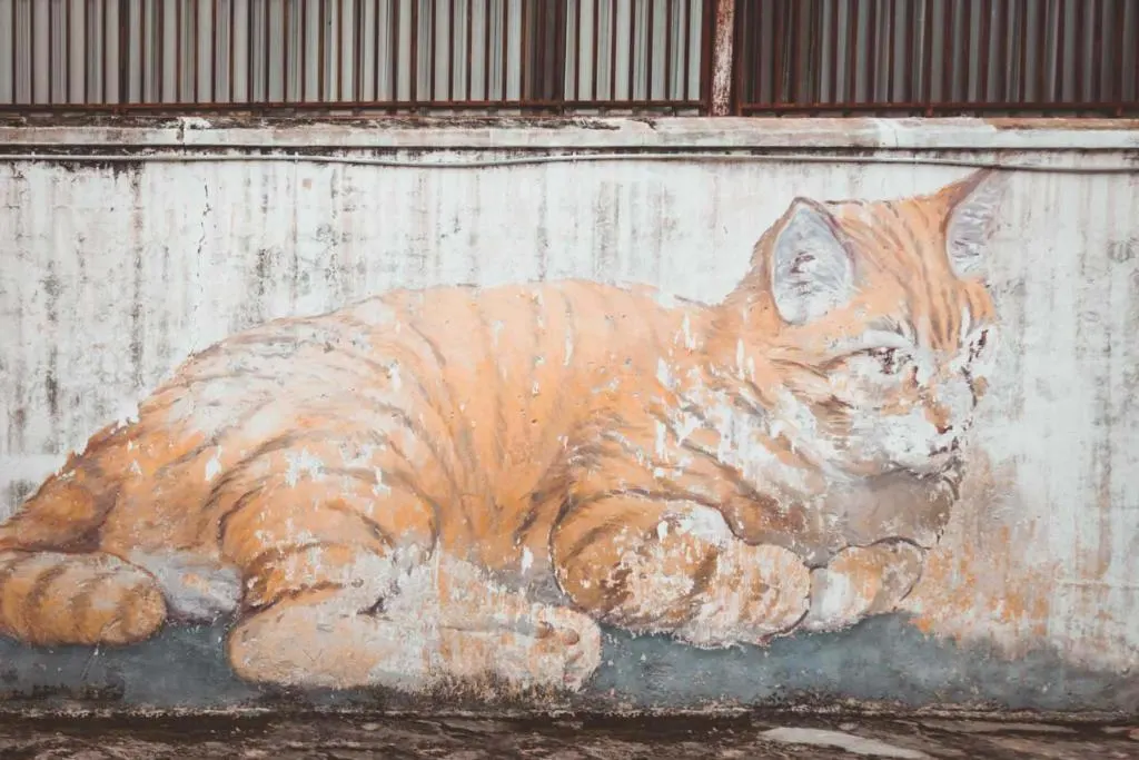 The Giant Cat Mural, Skippy comes to Penang Street Art