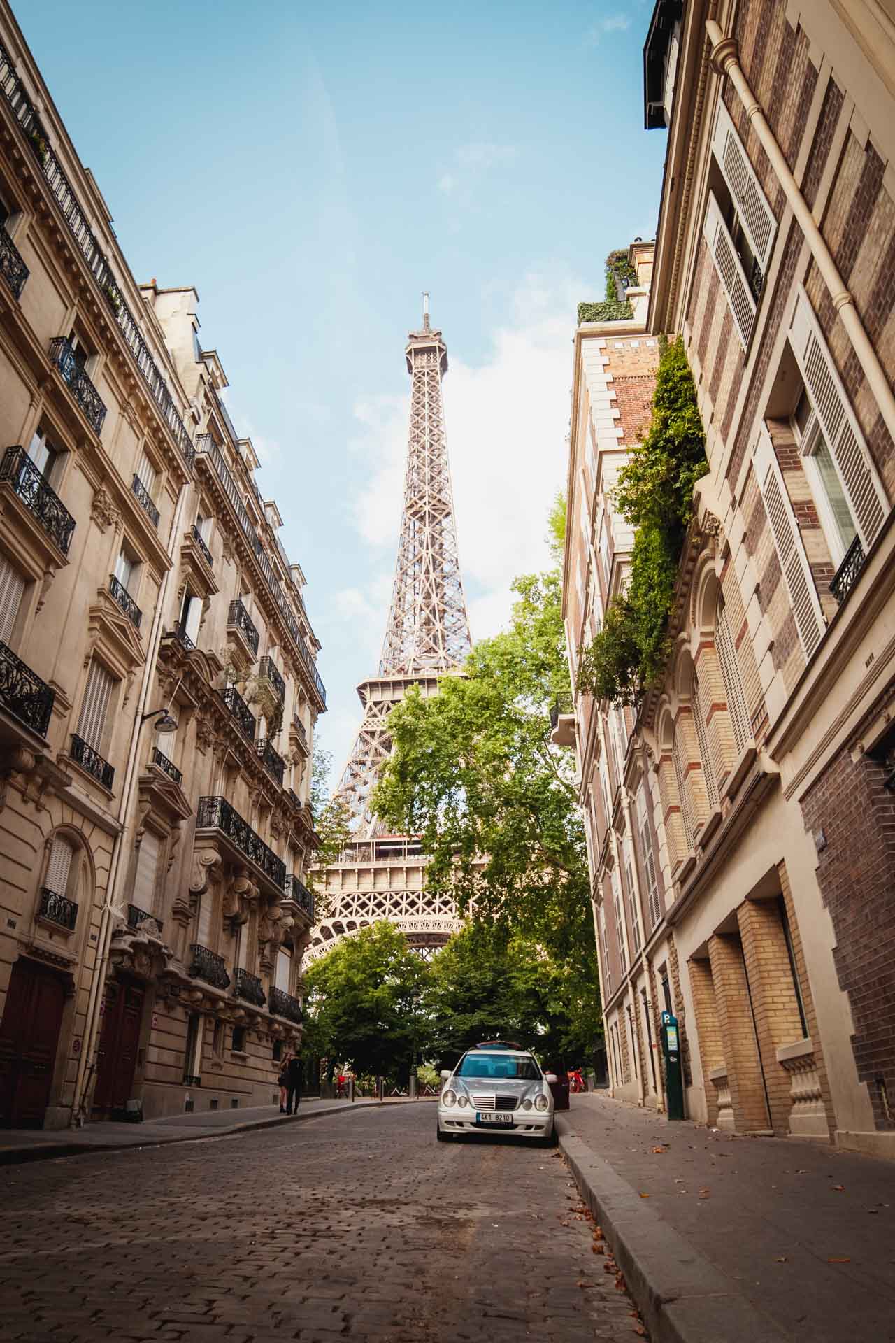 Best View of the Eiffel Tower, Rue de l'Université, Paris