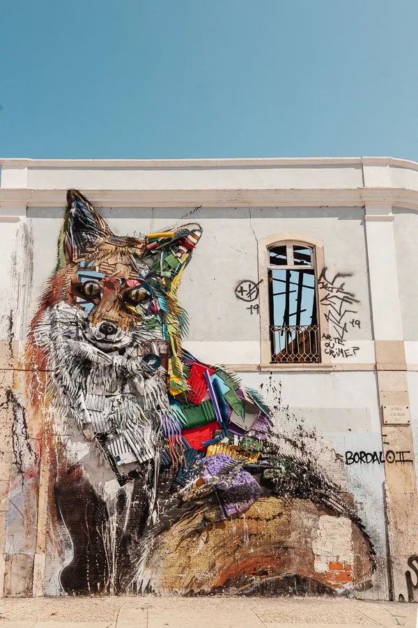 Lisbon Street Art, the Fox by Bordalo II