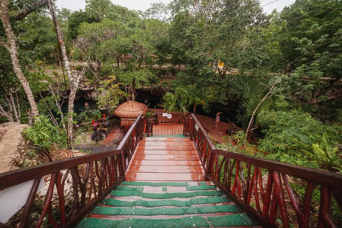 Gran Cenote Tulum big staircase