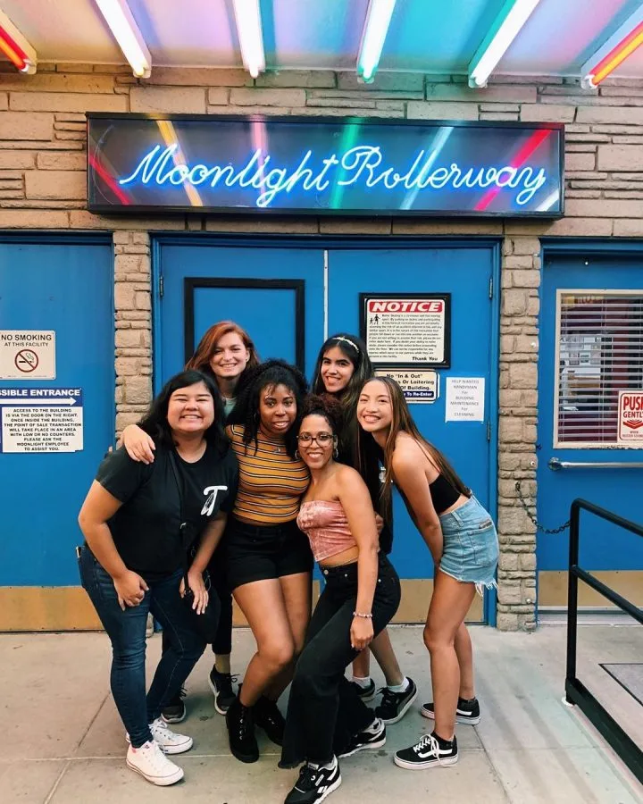 Lesbian Rainbow Skate Night at Moonlight Rollerway Los Angeles