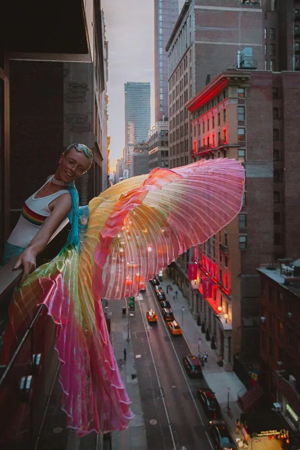 Maartje Hensen Bi Coming Out Story NYC Pride Rainbow Wings