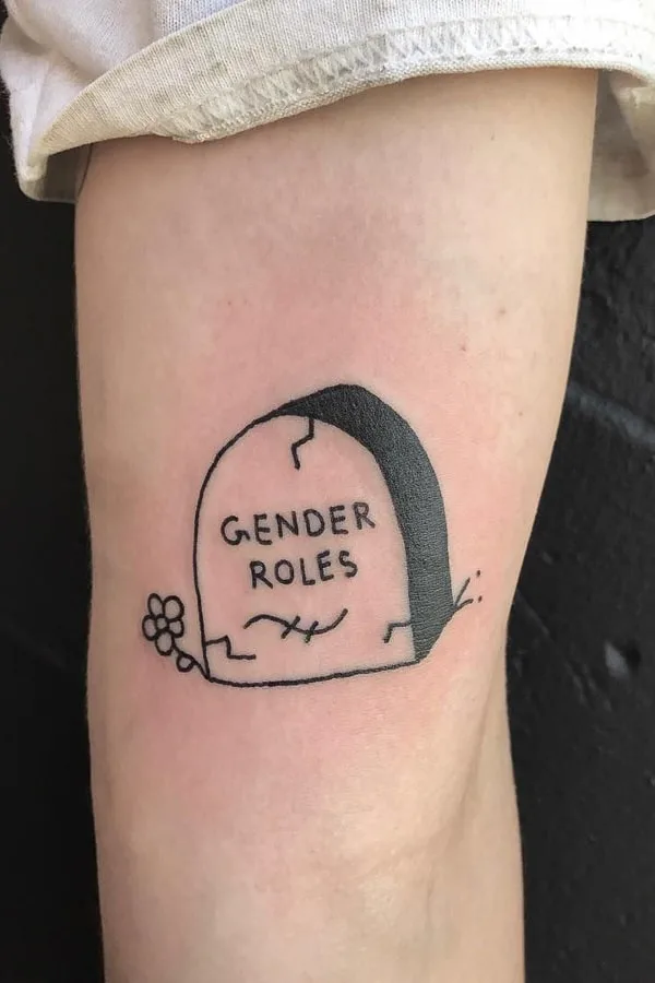 Grave gender roles tattoo by @jess_koala_tattoo