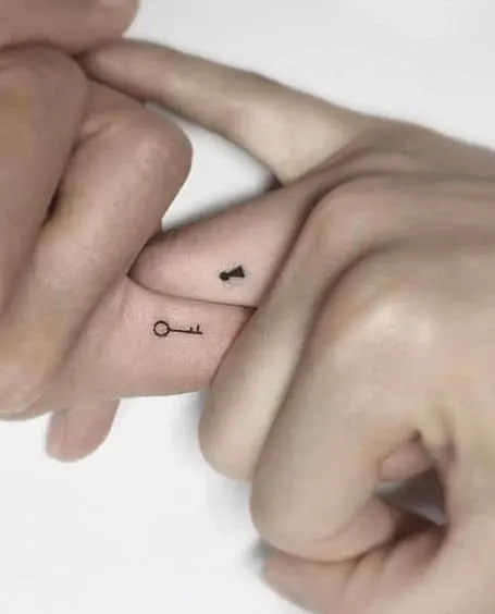 Lock Key Tattoo Matching Tattoo Couple Tattoo by BookEventZ