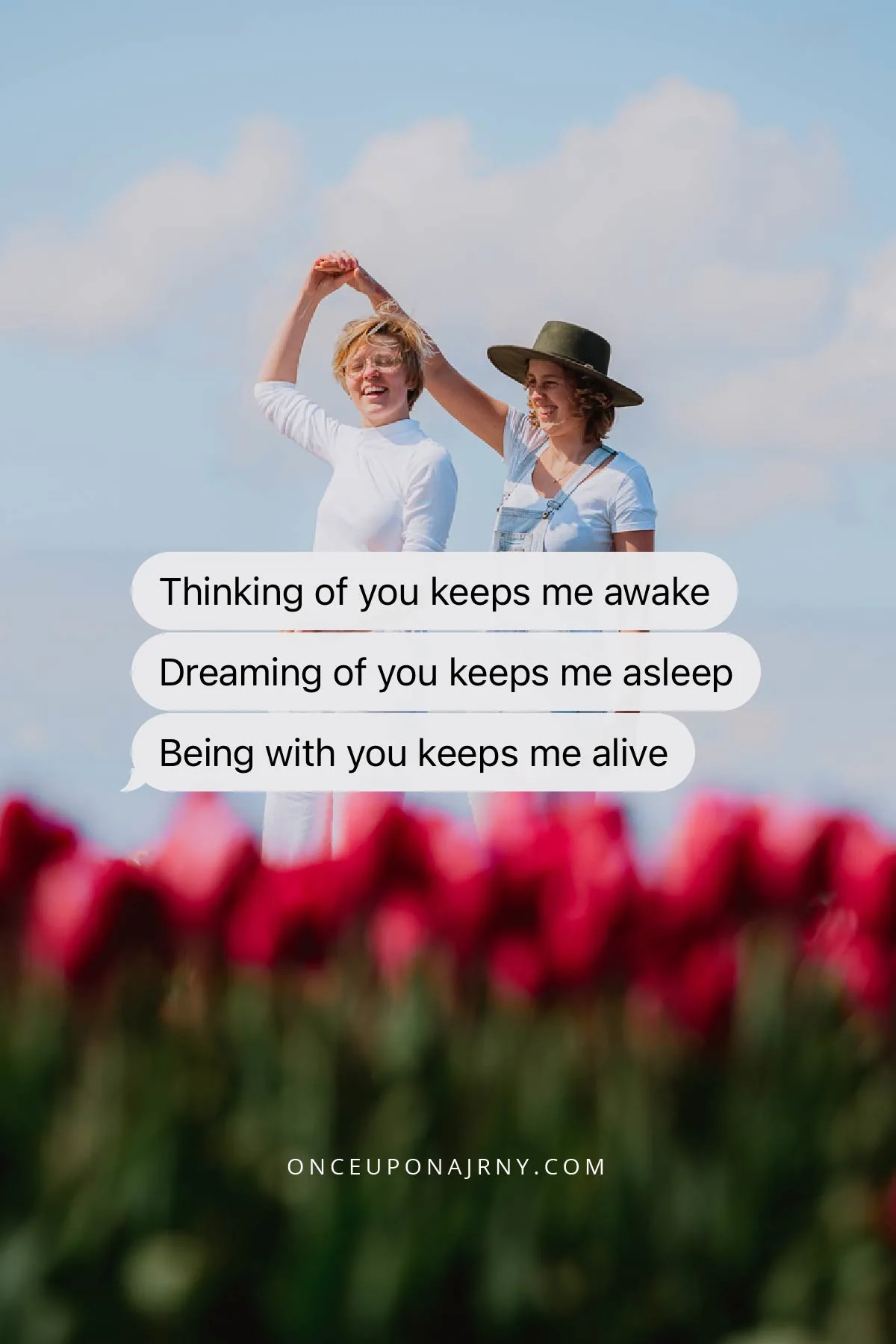 Thinking of you keeps me awake. Dreaming of you keeps me asleep. Being with you keeps me alive lesbian love quotes for her