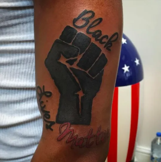 Black lives matter tattoo hollywhitehouse