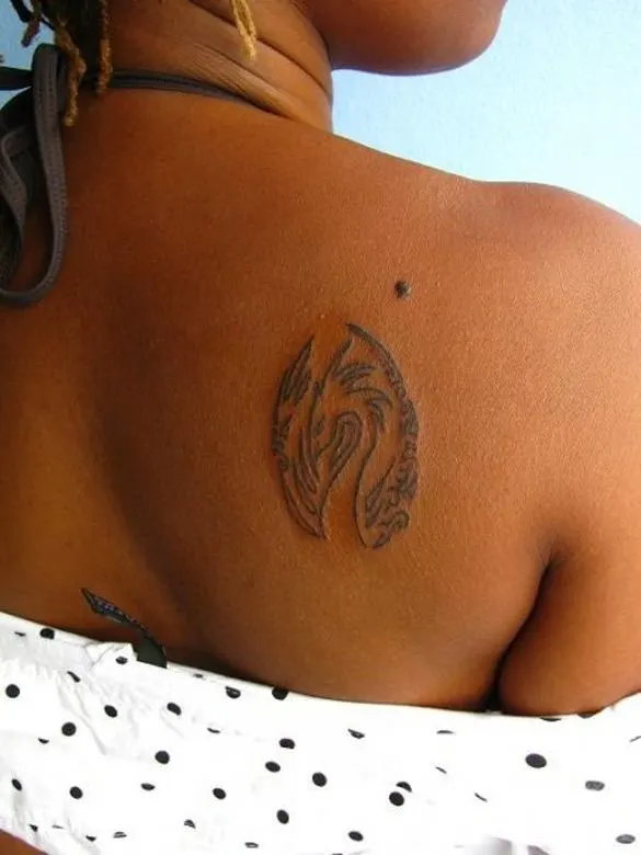 Phoenix Tattoo on Black skin