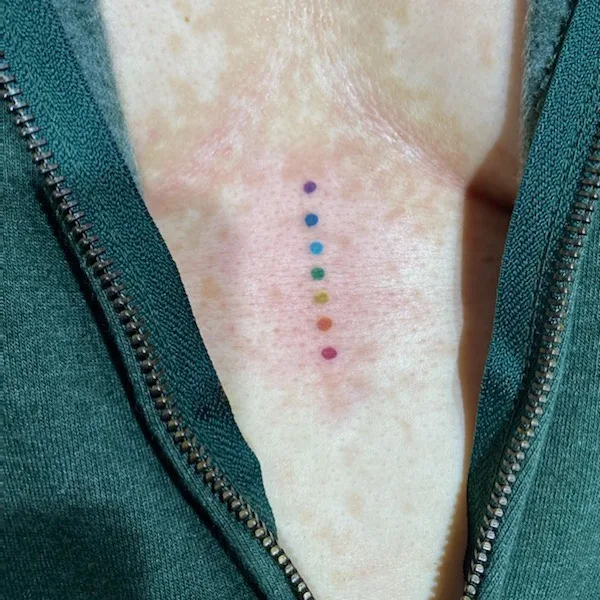 Rainbow dots tattoo by tattuu_d