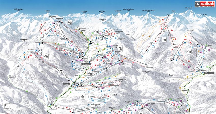 Ski Map Saalbach Hinterglemm