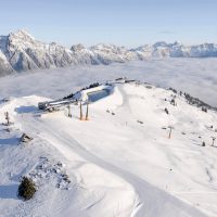 Skiing At Skicircus Saalbach Hinterglemm Leogang Fierberbrunn in Austria
