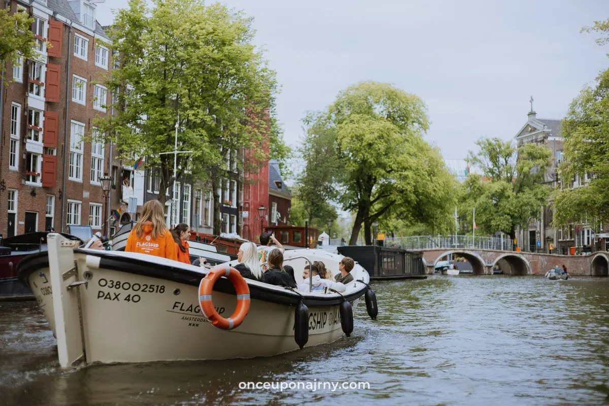Canal boat ride Amsterdam