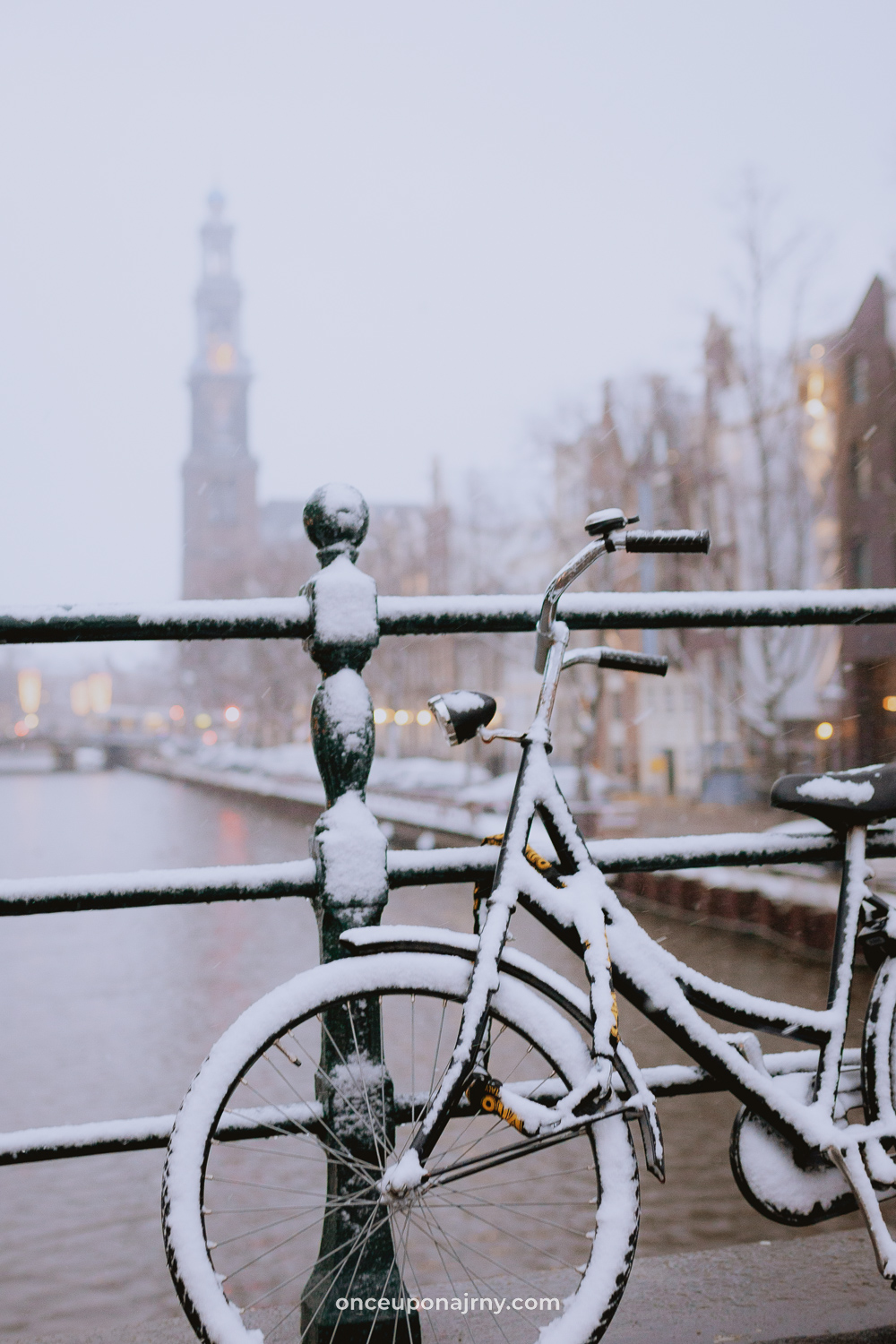 Winter in Amsterdam snow