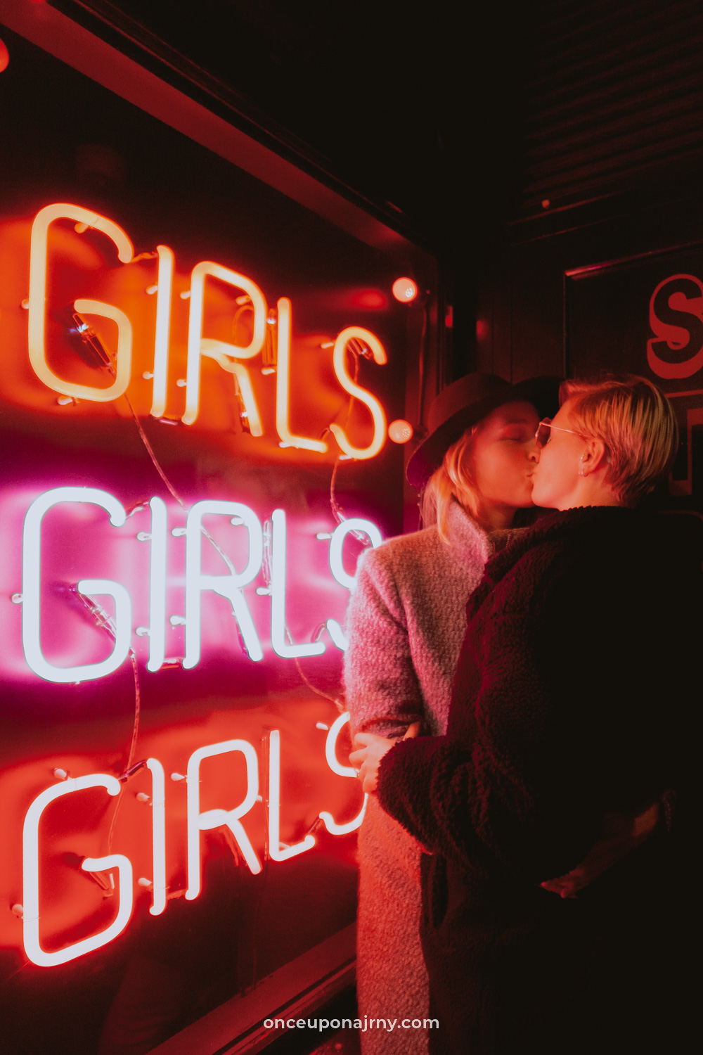 Girls Girls Girls sign, La Bodega Negra, Soho, Lesbian London