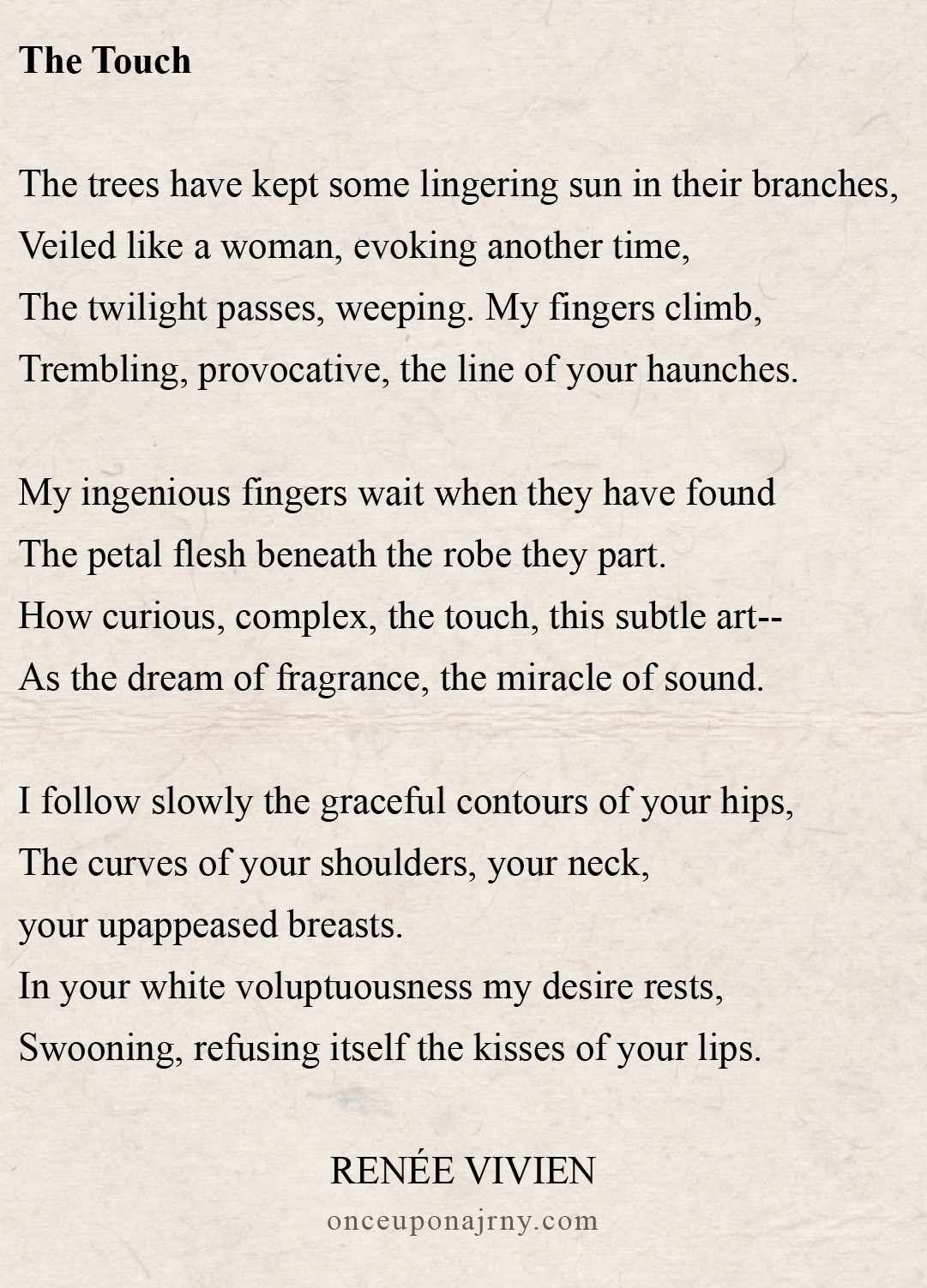 The Touch Renée Vivien lesbian poetry