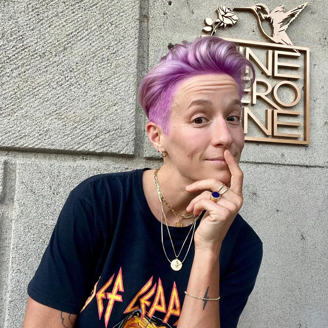 pompadour lesbian haircut megan rapinoe